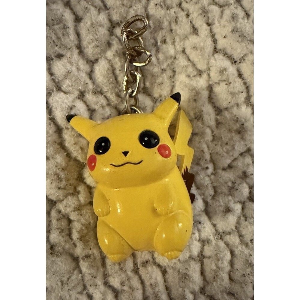 1999 Pokemon Pikachu Basic Fun Keychain w/ Pokeball Read - Picture 4 of 10
